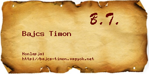 Bajcs Timon névjegykártya